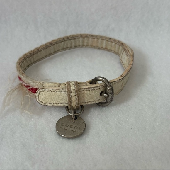 GUCCI LOVES YOU Bracelet for Japan Red White Stripe Hanging Charm - Picture 1 of 13